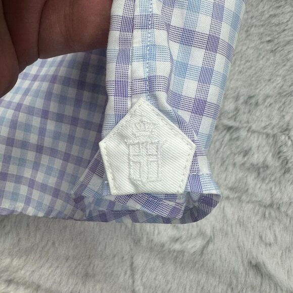 Emanuel Berg Shirt Mens 16 - 36 Multicolor Plaid Modern Long Sleeve Button Down - Picture 9 of 10